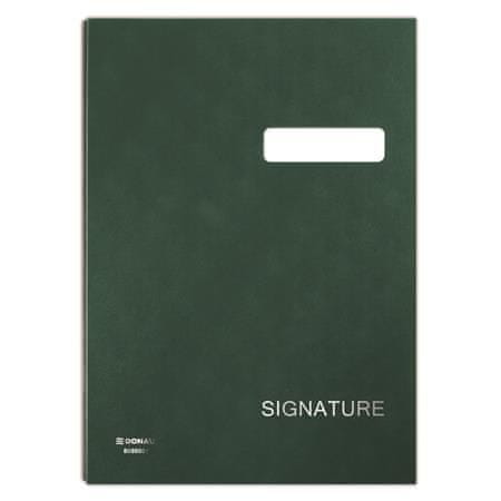 Donau Podpisová kniha, zelená, koženka, A4, 19 listov, 8690001-06