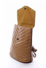 Silvia Rosa Dámsky kožený batoh s prešívaním Lilac Yellow