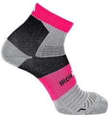 IronMan Ponožky Trail X Barva: Šedá-růžová, Velikost: S[35-38]