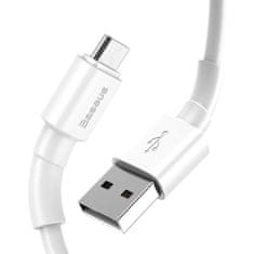 BASEUS Durable kábel USB / Micro USB 2.4A 1m, biely