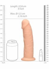 Shots Toys Shots REALROCK 22,8 cm Dual Density Silicone Dildo Flesh