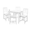 IDEA nábytok Jedálenský stôl 8842B biely lak + 4 stoličky 869B biely lak