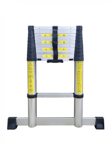 IGOTREND Teleskopický automatický rebrík 11 priečok / 3,2 m