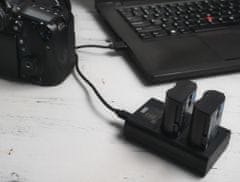Newell Set XL USB-C Dual nabíjačka + dve batérie pre Canon LP-E17
