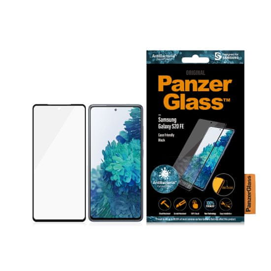 PanzerGlass Edge-to-Edge Antibacterial pre Samsung Galaxy S20 FE 7243, čierne