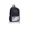 Štýlový koženkový batoh HEAD Black Silver, HD-353, 502019086