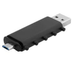 Indivo LokenToken duálny USB 3.0 flash disk, čierny, 32 GB, OTG – micro USB