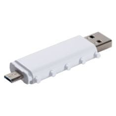 LokenToken duálny USB 3.0 flash disk, biely, 32 GB, OTG – micro USB