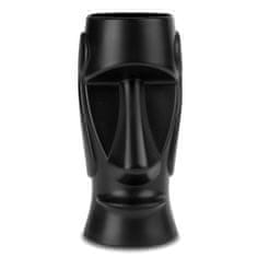 bar@drinkstuff 4x Čierny plastový Tiki pohár Veľkonočný ostrov 16oz / 450ml DS44705