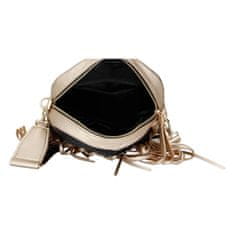 Massimo Conti Milano Extravagantná dámska koženková kabelka Massimo Circle, čierno zlatá