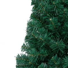 Vidaxl Umelý vianočný polovičný stromček s podstavcom zelený 150 cm PVC