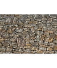 KOMAR Products vliesová fototapeta XXL4-727 Stone Wall, rozmery 368 x 248 cm