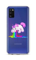 TopQ Kryt Samsung A41 silikón Rainbow Splash 52670