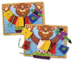 Melissa & Doug Výuková hračka Medveď - zapínanie