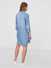 Vero Moda Dámske šaty VMSILLA 10184172 Light Blue Denim (Veľkosť L)