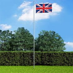 Vidaxl Veľká Británia vlajka a stĺp 4 m hliníkový