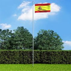 Vidaxl Španielska vlajka a stĺp 4 m hliníkový
