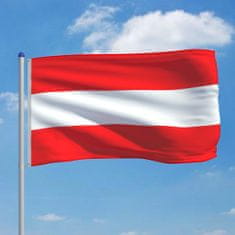 Vidaxl Rakúska vlajka a stĺp 6 m hliníkový