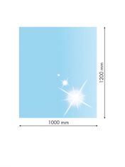 Lienbacher 21.02.895.2, Sklo pod kachle, OBDĹŽNIK, 100x120 cm, fazeta 20 mm, hr. 8 mm, kalené sklo