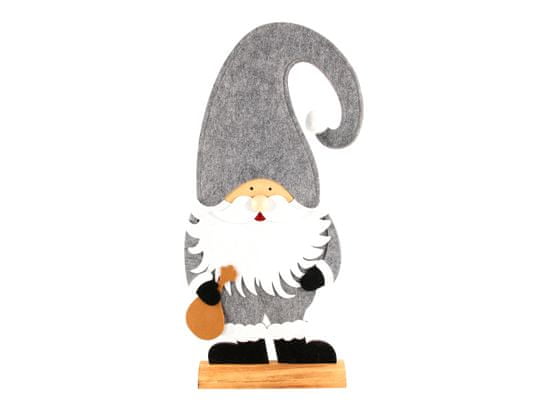 TORO Škriatok Santa Claus plstený 48 cm sivý