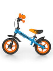 MILLY MALLY Detské odrážadlo bicykel Dragon s brzdou orange-blue