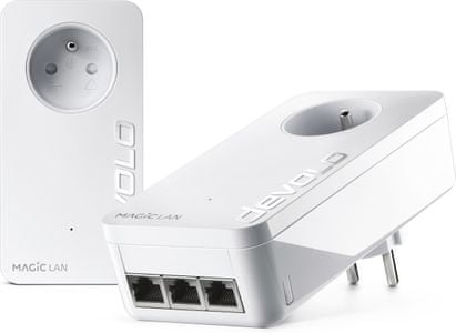 Powerline Devolo Magic 2 LAN triple Starter Kit (8514) Powerline dlhý dosah rýchly stabilný internet