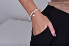 JwL Luxury Pearls Jemný náramok z pravých perál s príveskami JL0419