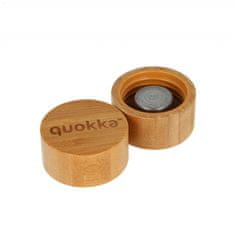 QUOKKA Quokka Flow, Sklenená fľaša so silikónovým povrchom PALM LEAVES, 660ml, 40005