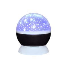 Solight LED projekčná guľa, multicolor, 9 režimov, otáčanie, USB, 4x AAA