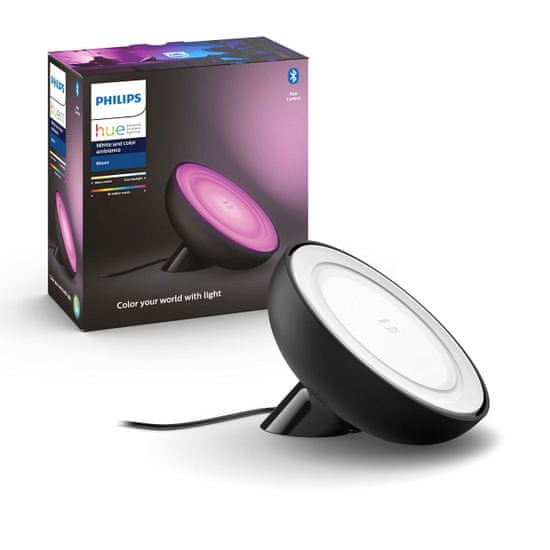 Philips HUE Bloom Bluetooth LAMPA LED RGB 7,1W 500lm, 2000-6500K, čierna