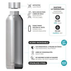 QUOKKA Quokka Solid, Nerezová fľaša / termoska Sleek Silver, 630ml, 57600
