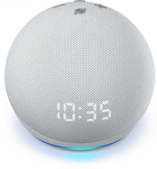Amazon All-new Echo Dot (4th generation), Smart Speaker with Clock and Alexa - Glacier White