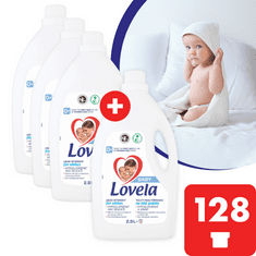 Lovela Baby tekutý prací prípravok na bielu bielizeň 11,6 l / 128 pracích dávok (3+1 zdarma)