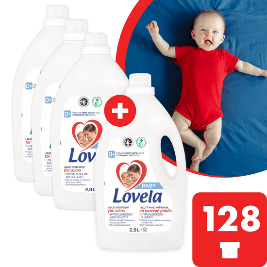 Lovela Baby tekutý prací prípravok na farebnú bielizeň 11,6 l / 128 pracích dávok