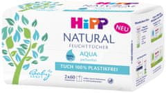 HiPP Babysanft Čistiace vlhčené obrúsky Aqua Natural 6 x 2 x 60 ks