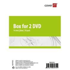 COVER IT Krabička na 2 DVD 14mm super číry 10ks/bal