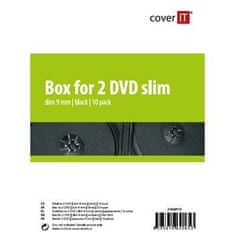 COVER IT box na 2ks DVD médií / slim / 9mm / čierny / 10pack