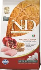 N&D ANCESTRAL GRAIN Dog LG Chicken, Spelt, Oats & Granátové jablko Puppy Medium & Maxi 12 kg