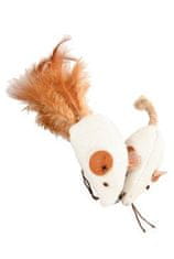Zolux Hračka mačka myš biela 2 x 4cm textil