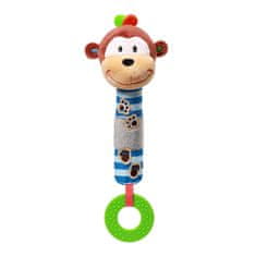 BabyOno Plyšová pískacia hračka s hryzátkom opička George