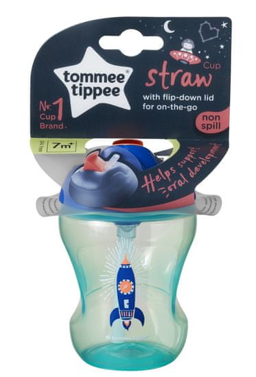 Tommee Tippee Netečúci hrnček so slamkou Straw Cup 230ml 7m+