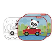 Arditex FISHER-PRICE Slnečná clona pre deti do auta + omaľovánka PANDA, FP10169