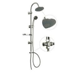 BALLETTO Horná sprcha s prídavnou hlavicou, hadica 1,5m dvojzámková, mosadzná tyč pochrómovaná