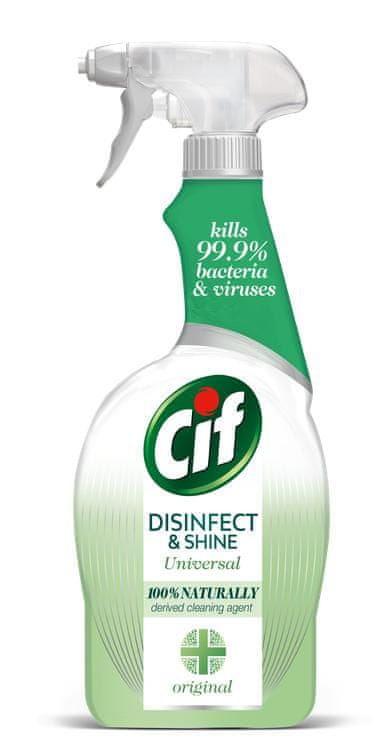 Cif DISINFECT & Shine univerzálny dezinfekčný sprej 750 ml