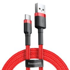 BASEUS Cafule kábel USB / USB-C QC3.0 2A 3m, červený