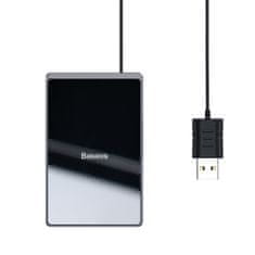 BASEUS Ultra-thin bezdrôtová nabíjačka Qi s USB káblom 1m, čierna