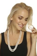 JwL Luxury Pearls Dvojitý/dvojradový náhrdelník z pravých bielych perál JL0656