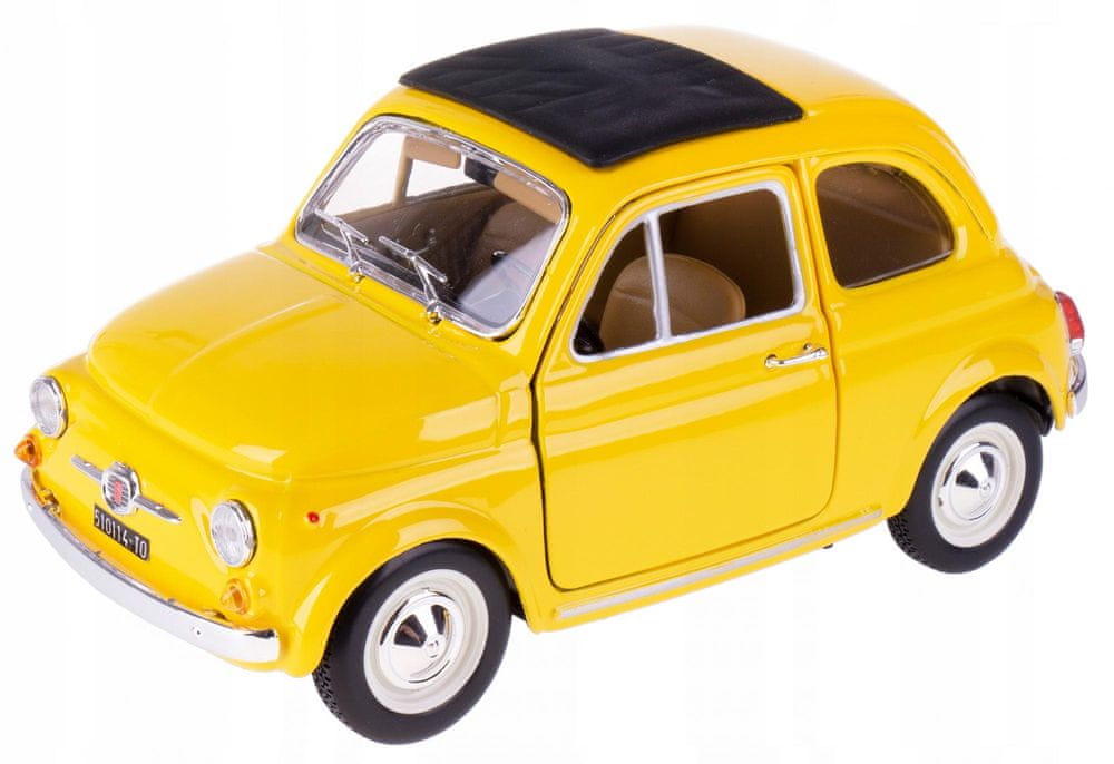 BBurago 1:24 Fiat 500 F 1965, žltá