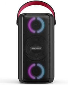 výkonný párty reproduktor Anker soundcore Rave Mega výkon 80 w Bluetooth aux in usb port aj pre nabíjanie výdrž až 18 h silný zvuk led diódy odolný vode