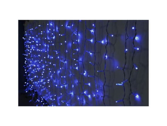 commshop Vnútorné vianočné LED záves - modrý 105diod